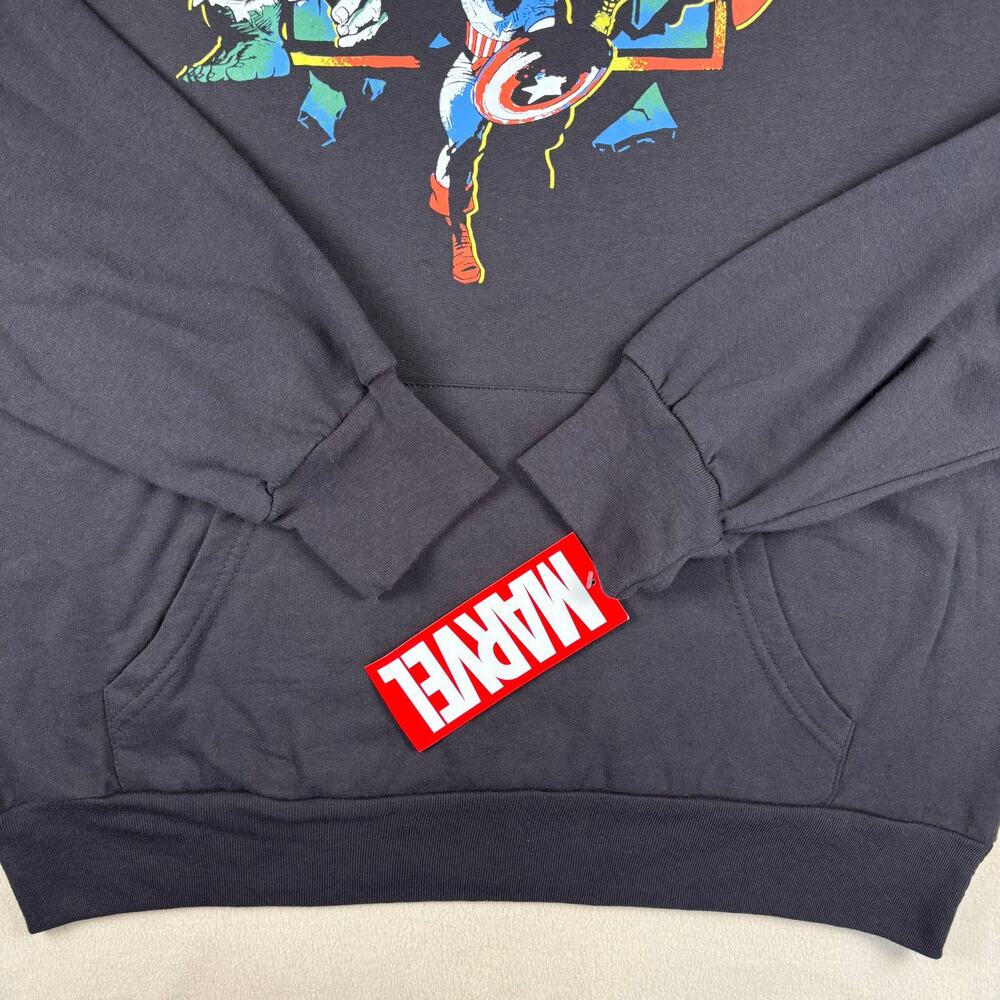 NWT Men's Marvel Comics Avengers Graphic Hoodie‎ Black Size Large - Picture 7 of 7